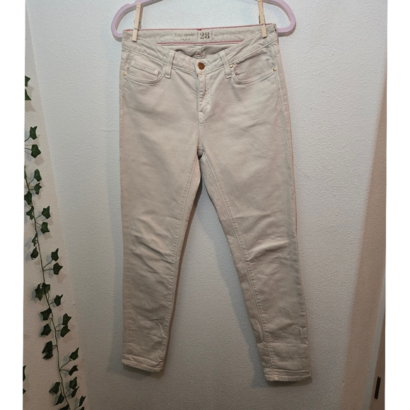 Kate Spade Broome Street Jeans Cream Size 28 - Picture 1 of 13